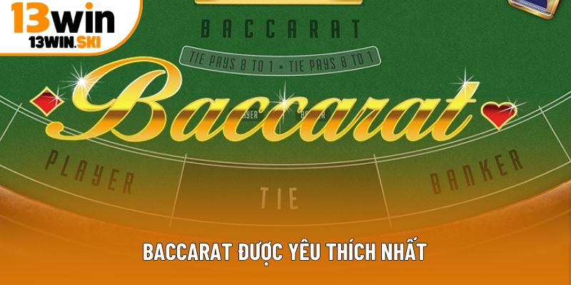 Baccarat được yêu thích nhất