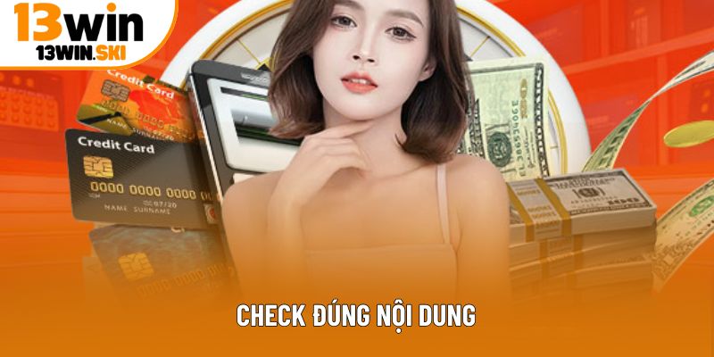 Check đúng nội dung